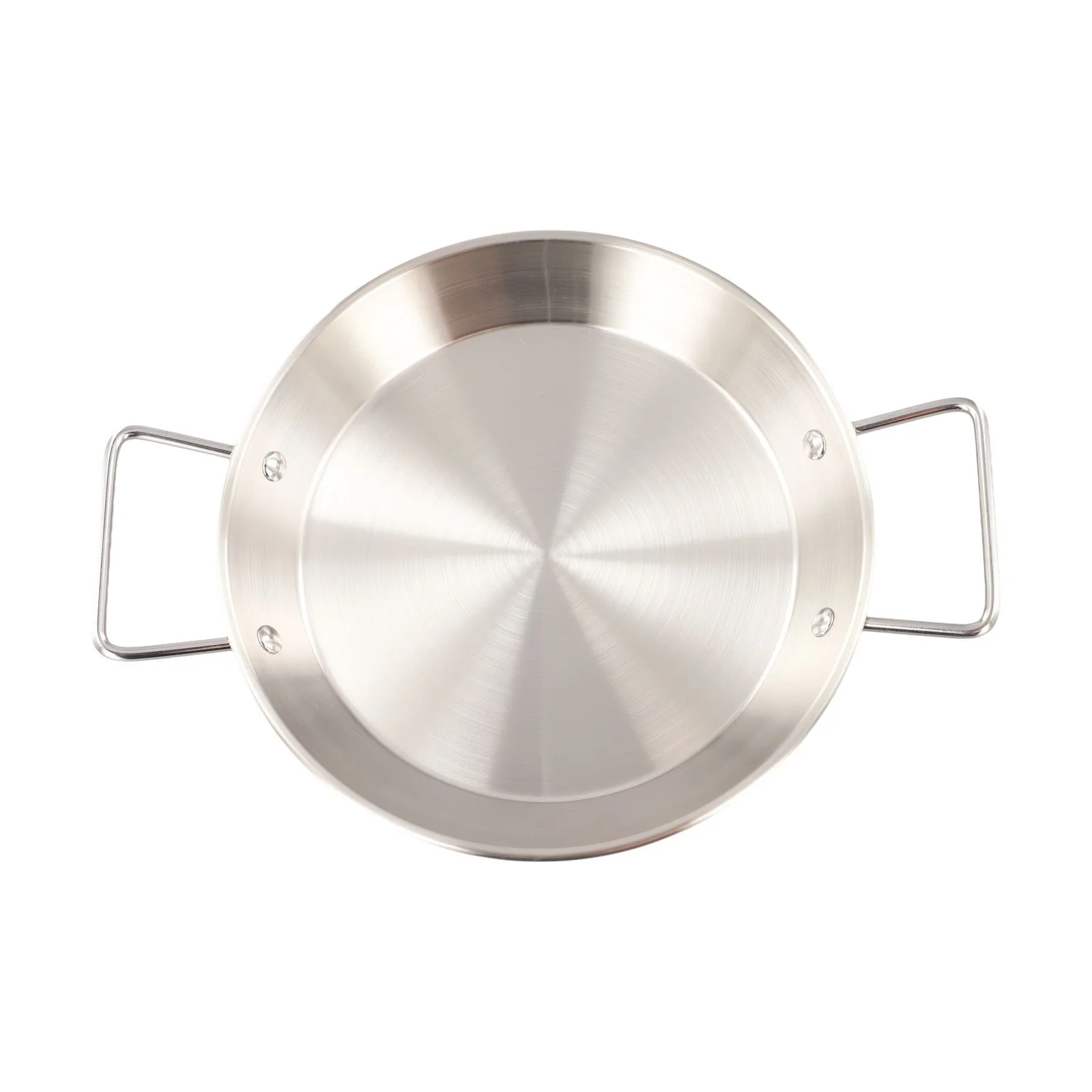 Flat Bottom Stainless Steel Paella Pot with Double Handles Saucepan for Oven and Stovetop Use Suitable for Multiple Recipes