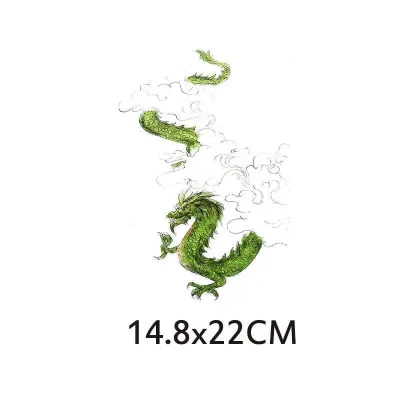 Fine Punk Dragon Pterodactyl Iron On Patches For DIY Heat Transfer Clothes T-shirt Thermal Transfer Stickers Decor Printing
