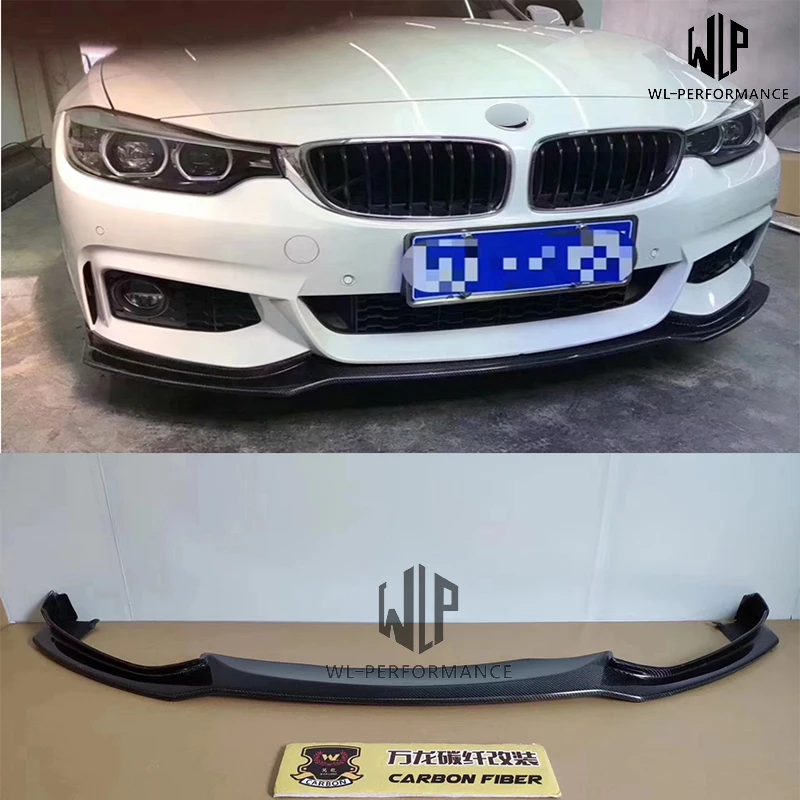 High quality Carbon fiber Front bumper Lip diffuser For BMW 4 series MT F32 F33 F36 420i 435i 428i End Car Styling Body Kit