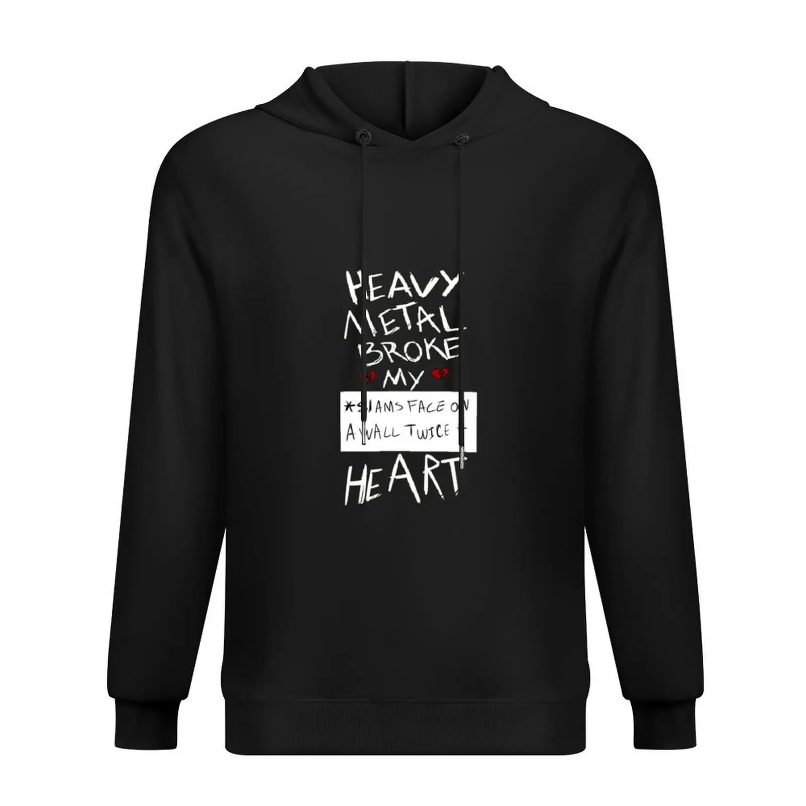 

Heavy Metal Broke My Heart Hoodie hooded shirt clothes for men male clothes mens clothes men hoodie
