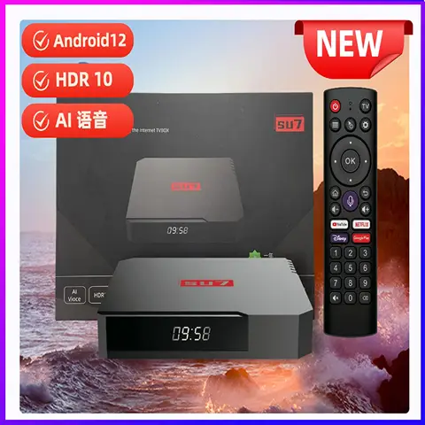 [Genuine]SU7 TVBox 2025 4+32G 8K Set Top Box hot sale in UK Japan KR CA Singapore US Australia Netherlands to replace imetbox m3
