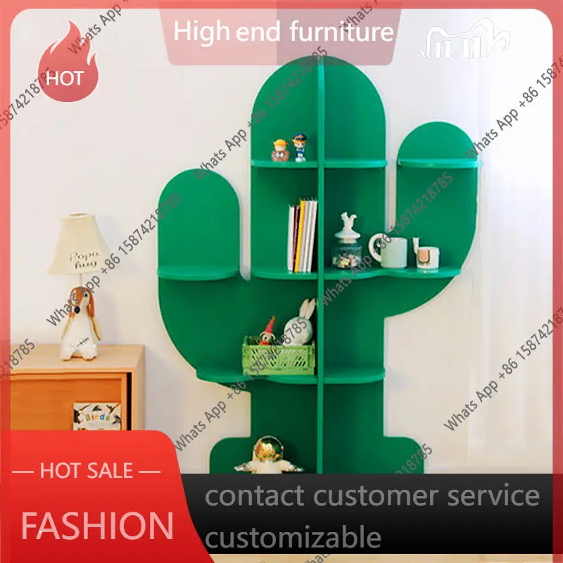 Rp Creative Bookshelf Children's Room Cactus Storage Bookcase Library Kindergar…