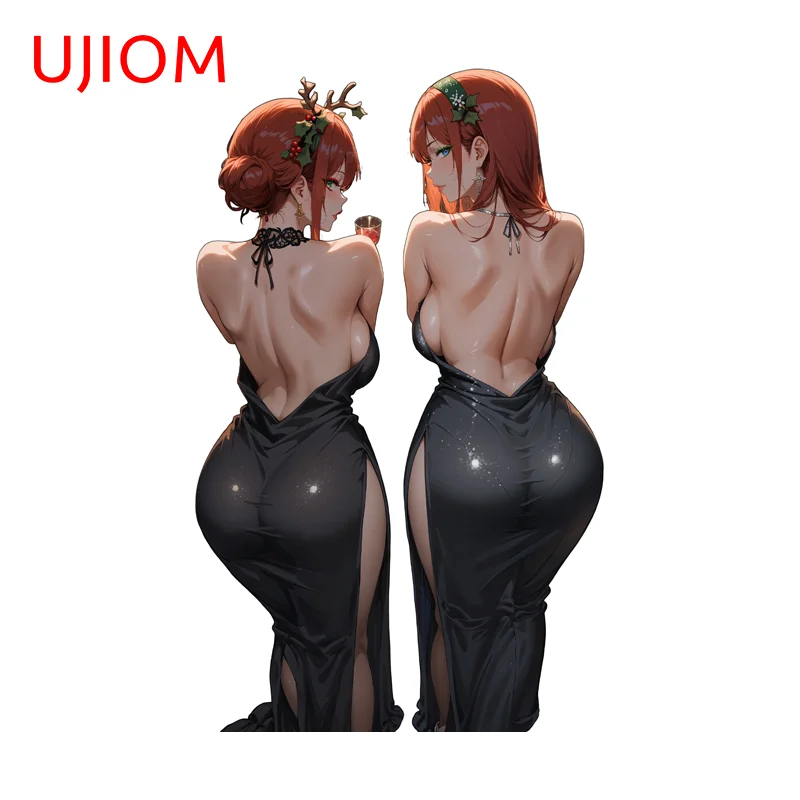UJIOM Fashion Anime Seductive Girl Big Butt Wall Sticker Delicate Tendy Eye Catching Sunscreen Graffiti Decal Bumper Decoration