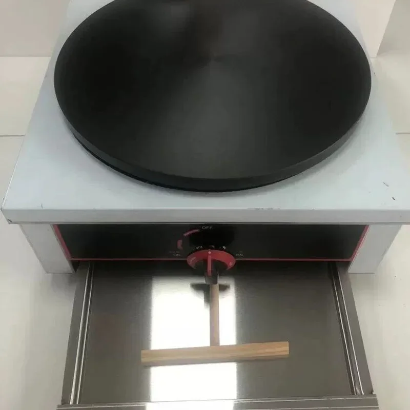 Dual Independent Flame Control Gas Crepe Maker Double Non-Stick Round Plate Commercial LPG Pancake Griddle