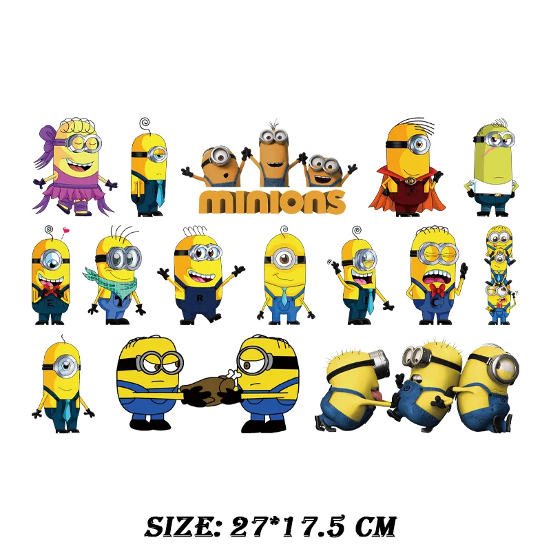 Nowe Minionki Despicable Me Śliczne naklejki termotransferowe na odzież Naszywki odzież termoprzylepna DIY Wzór winylowy