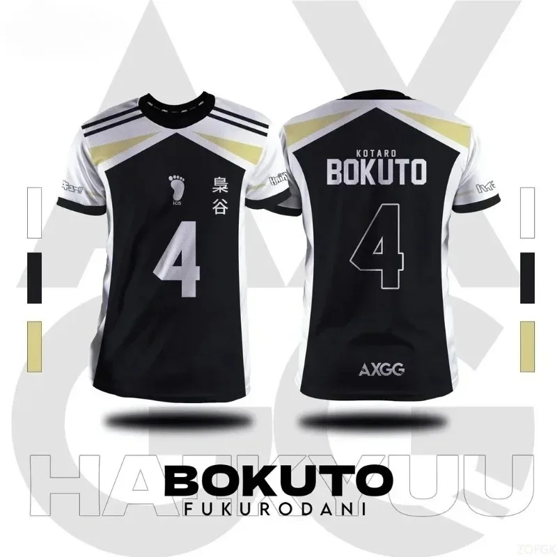 Camisetas de Anime Haikyuu Fukurodani Bokuto para hombre, camiseta informal de moda de verano 2026, camiseta de manga corta con cuello redondo, ropa para hombre