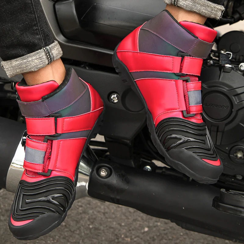 حذاء ركوب الدراجات النارية الواقي للرجال للفصول الأربعة ومضاد للانزلاق وجيد التهوية على الطرق الوعرة ومعدات السفر وركوب الدراجات #3