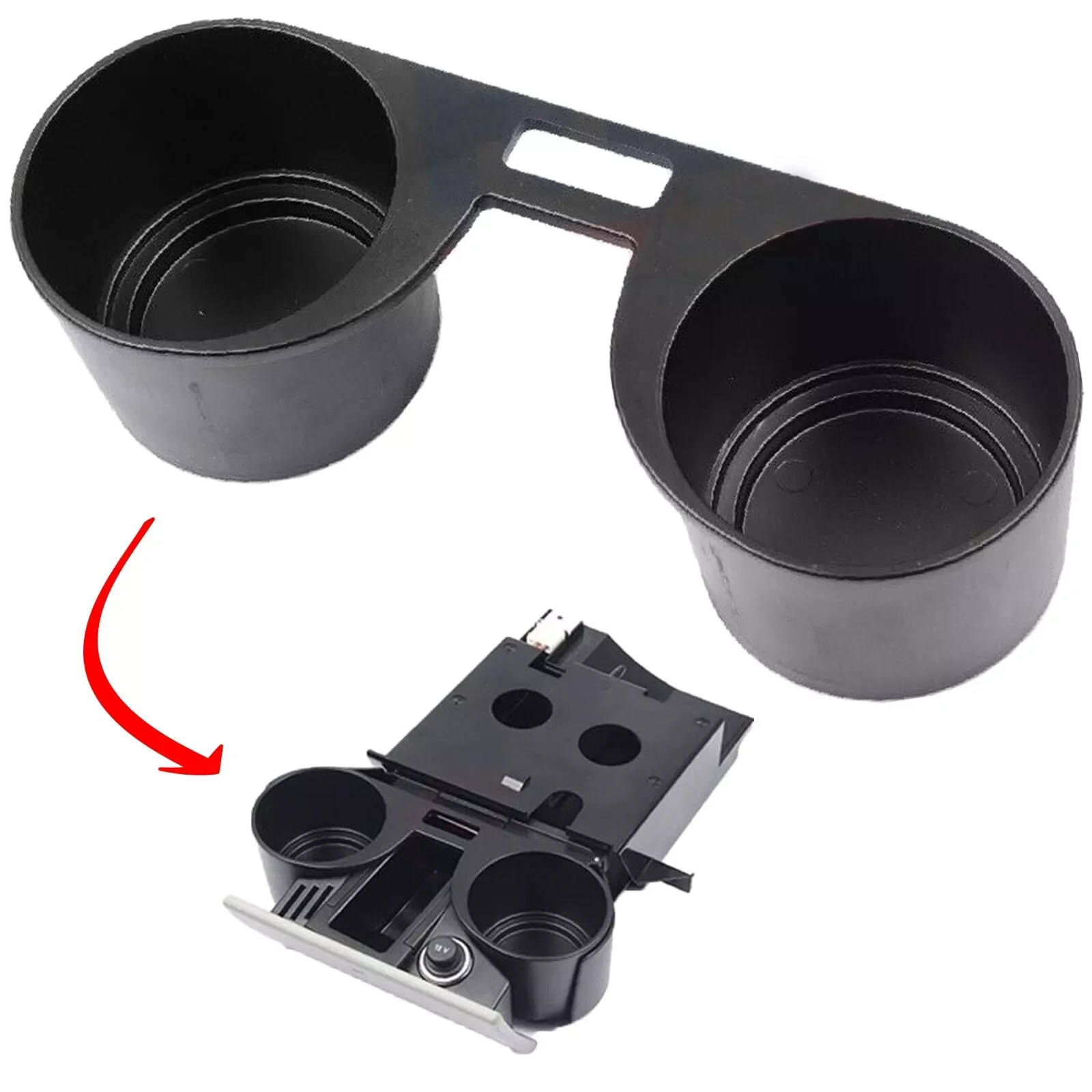 Car Cup Drinks Holder Insert For Volkswagen T5 Water Cup Holder TRANSPORTER T5 T5.1 Water Cup Holder Base 7H285860130T