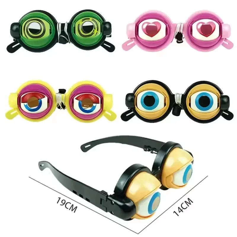 1 قطعة نظارات مضحكة عيون مجنونة الدعائم للأطفال الكبار مجنون وميض كبير الضفدع العين ملحقات لعبة لحفلة عيد الميلاد عيد الهالوين
