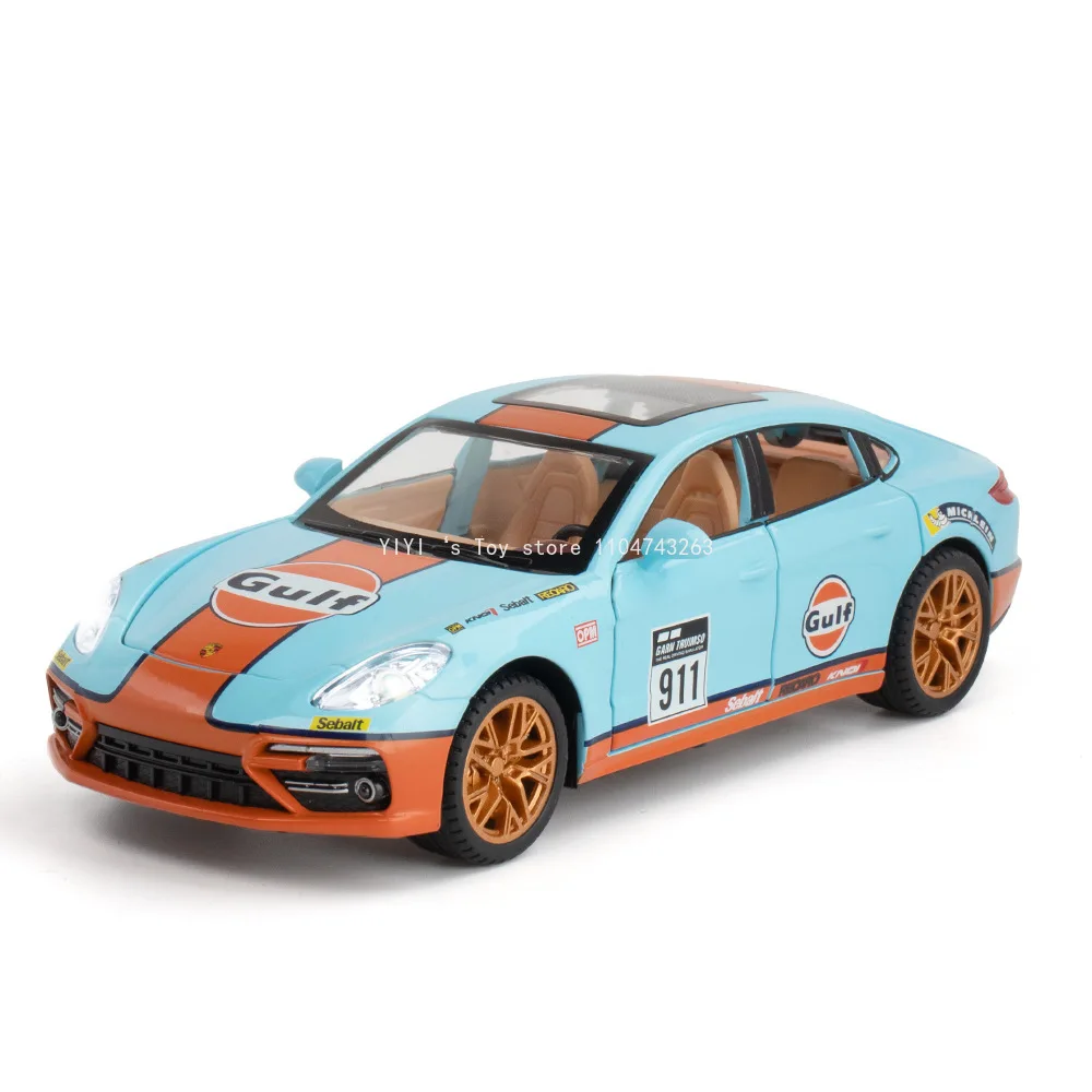 1:24 Scale Panamera Racing Edition Model Toy Sports Cars Alloy Diecast Supercars Sound Light  Pull Back for Kids Gifts 10