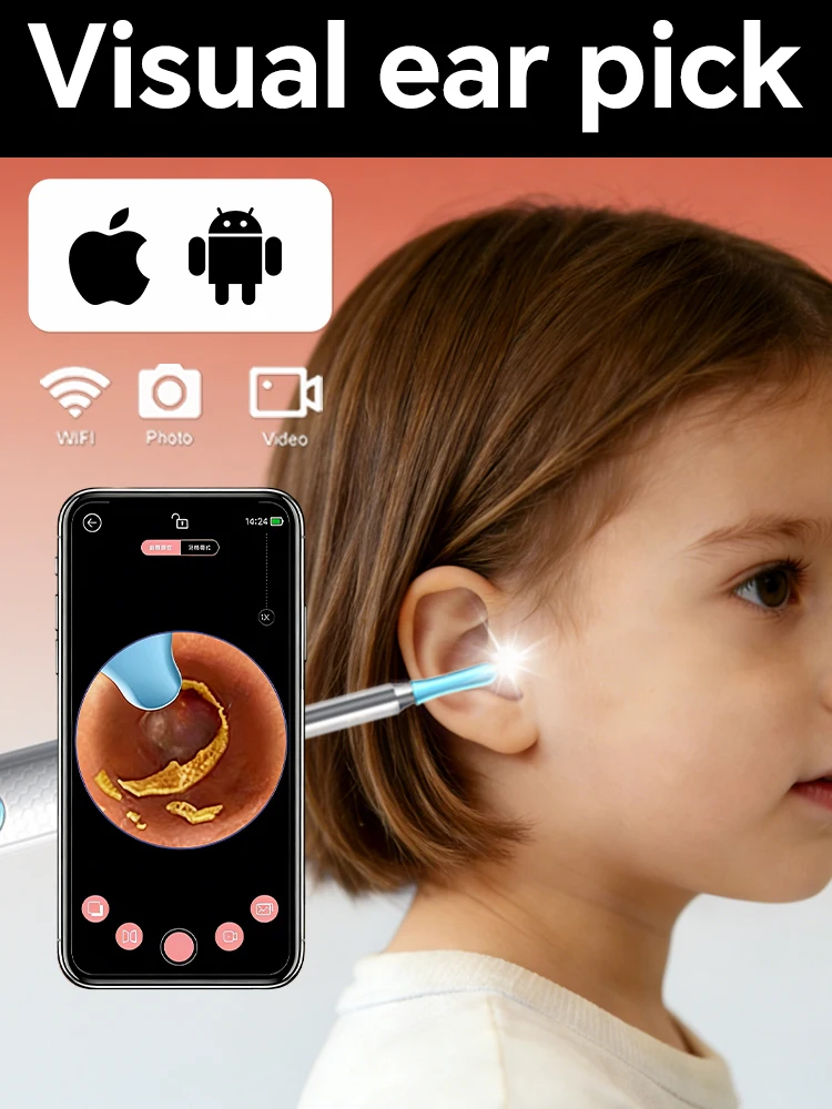 

2026 Visual Ear Wax Cleaner Safe Earwax Removal Endoscope Luminous Otoscope Ear Cleaning Tools Ear Care Family Edition