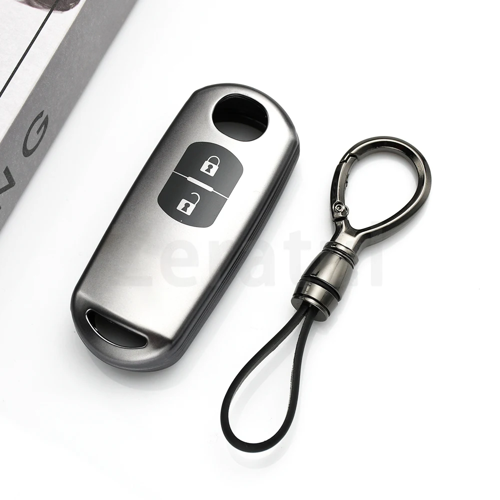 

Чехол для автомобильного ключа из ТПУ цвета оружейной стали с 2/3/4 кнопками для Mazda CX-7, CX-9, Demio, Axela, Atenza 3, 6, 2, CX-5, CX-30, CX-3