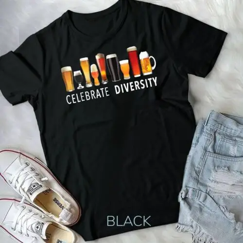 Celebrate Diversity Craft Beer Drinking T-Shirt Unisex T-shirt