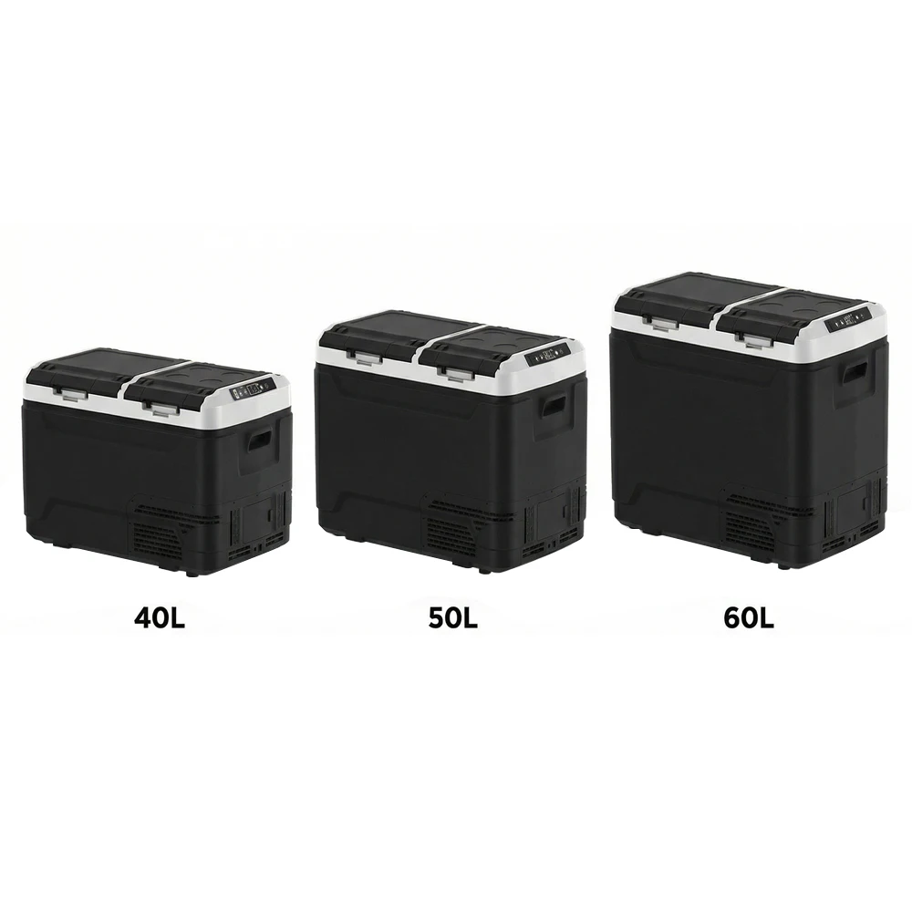 40L/50L/60L Auto Koelkast/Vriezer, 12V Koelkast met APP-bediening, Draagbare Vriezer 12/24V DC 100-240V AC voor Kamperen, Reizen, Vrachtwagen, Thuis - afbeelding 2