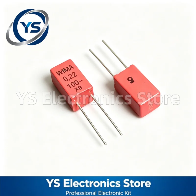 MKP2 100V0.22UF WIMA RED  100V224 220NF 5mm Film Capacitor Hi-Fi Audio Capacitors NEW and Original