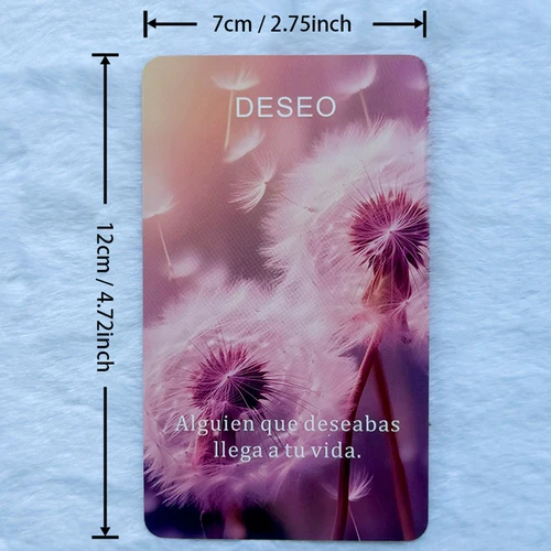 Imagen 2 del producto Tarjetas de oráculo de amor español, 50 tarjetas románticas para adivinación y soporte emocional, baraja de adivinación de profecía, 12x7cm, tarjeta Taro