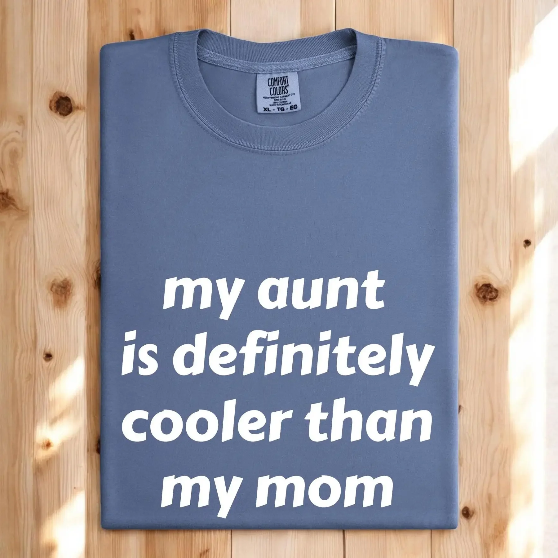 

Футболка Comfort Colors My Aunt Is Definitely Cooler Than Mom для детского душа, забавная милая семейная футболка