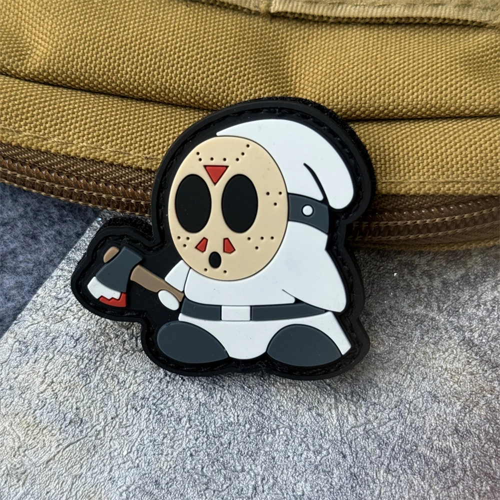 Parche táctico esqueleto Halloween PVC con velcro para mochila