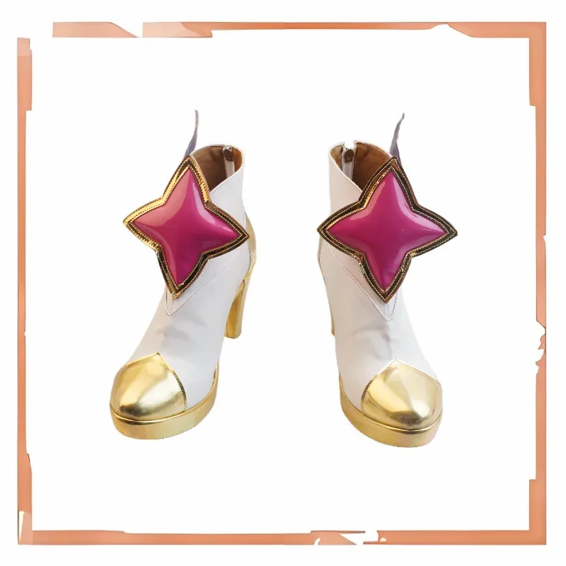 

2025 11 Ahri Game LOL Star Guardian, реквизит для косплея, обувь из искусственной кожи, карнавальные ботинки на Хэллоуин, индивидуальный заказ