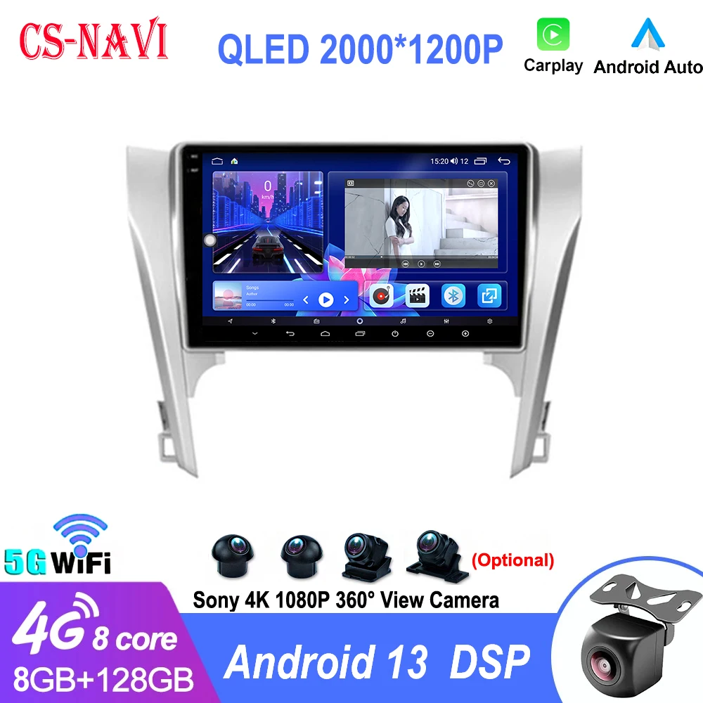 

Android For Toyota Camry 7 XV 50 55 2014 - 2017 Car Radio Multimedia Video Player Navigation Stereo Audio GPS No 2din 2 Din DVD