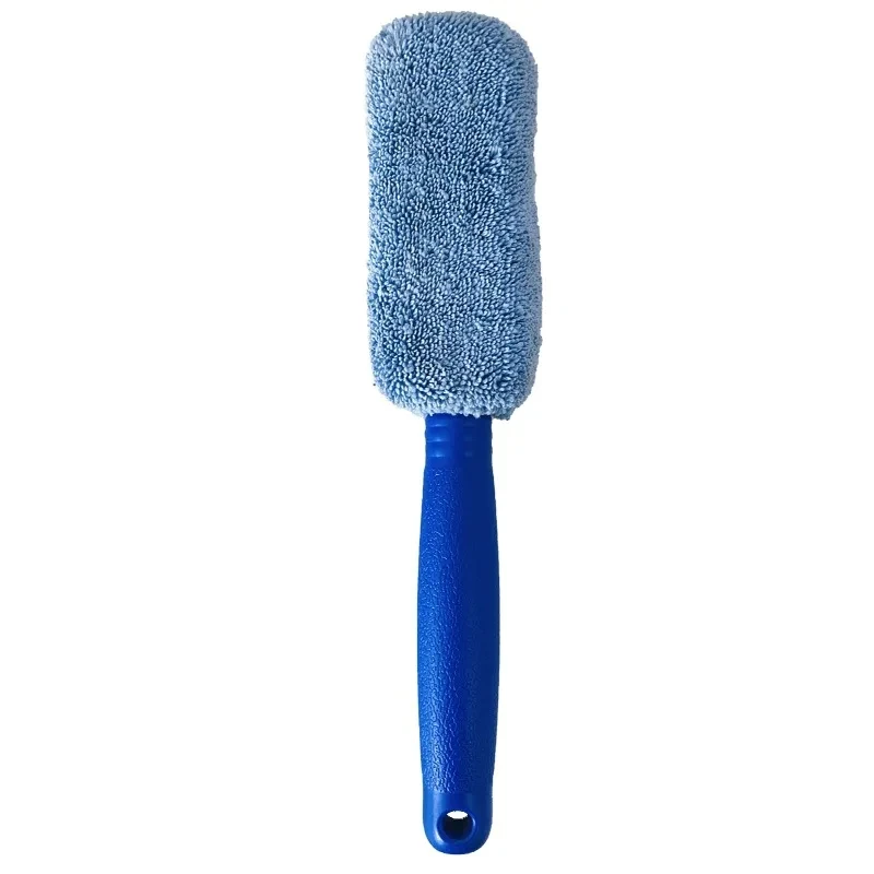 Car Wheel Wash Brush Portable Microfiber Tire Rim with Plastic Handle Auto Trunk Motorcycle Detailing Cleaning Accessories Tool