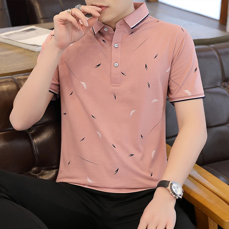Summer Men's New Style Short-Sleeved Collared Polo Shirt T-Shirt
