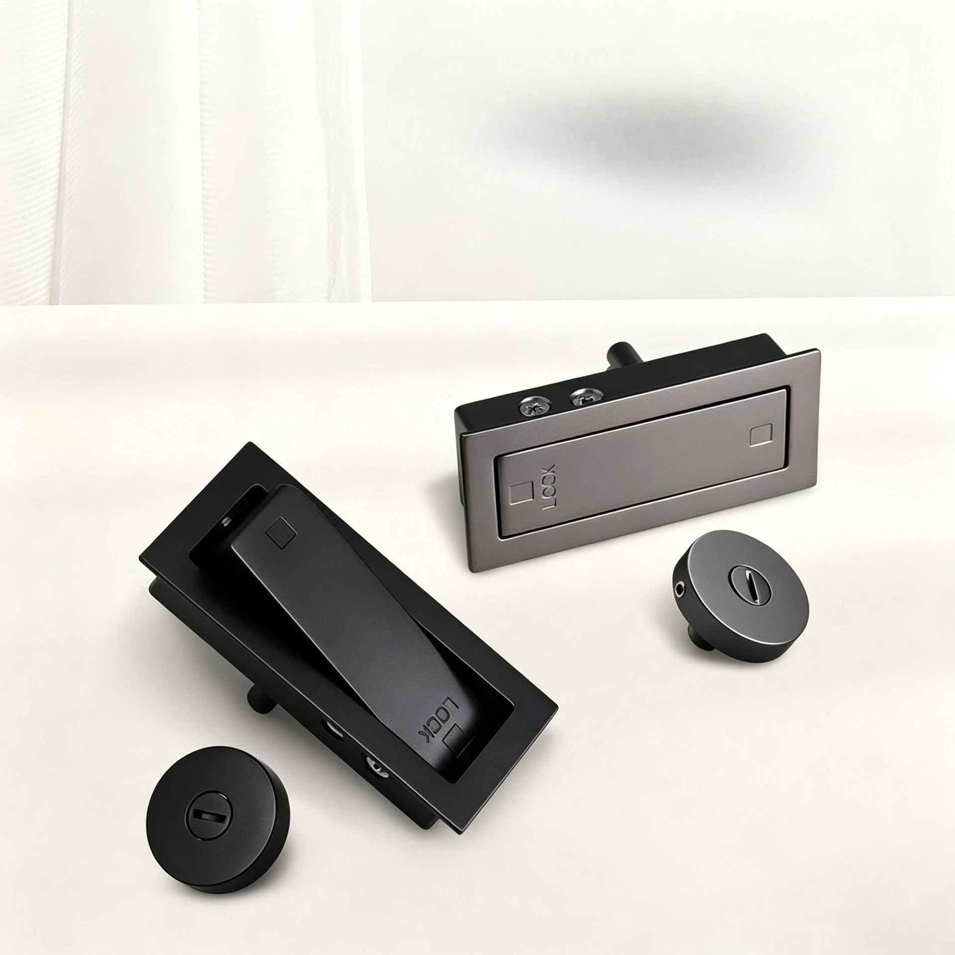 Barn / Indoor Sliding Door External Padlock New Chinese Style Built-in Wooden Door Kitchen Ghost Door Lock