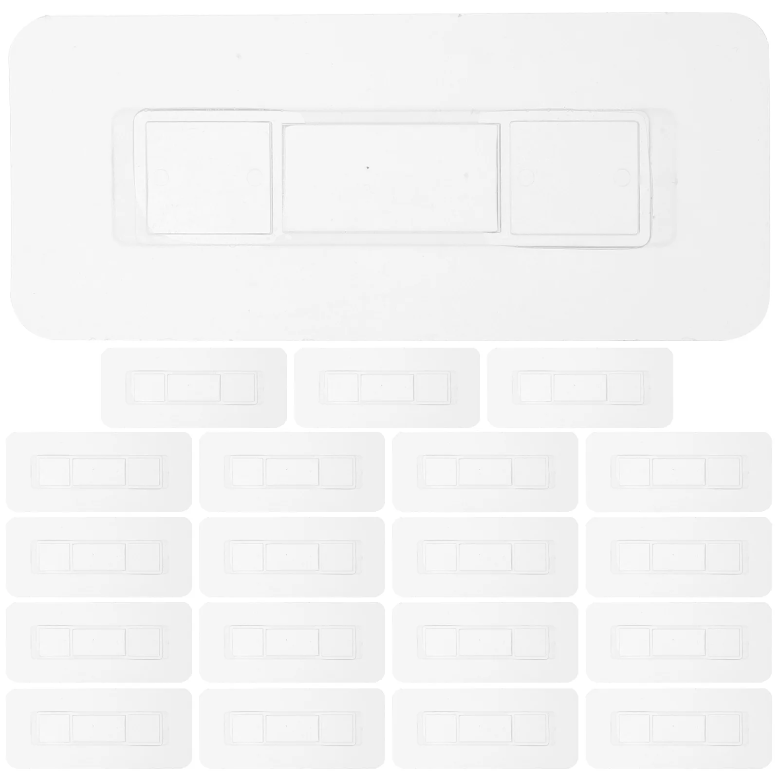 

20 Pcs Clear Wall Hooks Adhesive Snap Hook Transparent Mount Sticky Strong Effect Firm Solution Coat Hat Towel