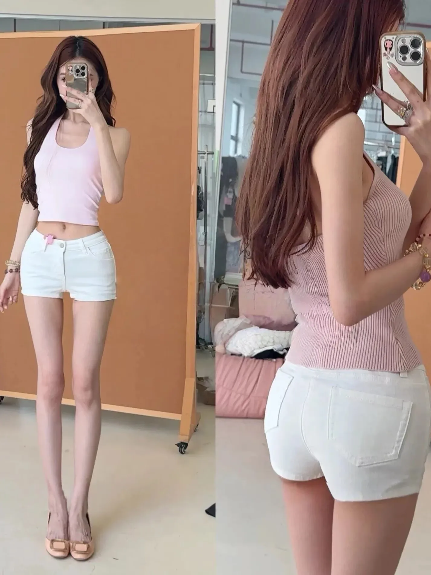 

Low Waist Slim Fit Denim Shorts Hip Lift Butt Enhancing Korean Style Cotton Stretchy Ladies Summer Fashion Shorts