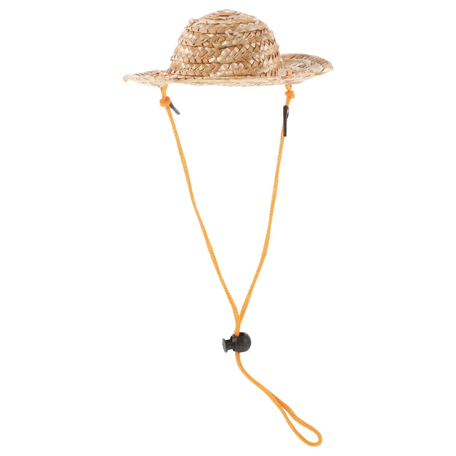 

Pet Sun Hat Protection for Dogs Cats Adjustable Straw Hats Small Bucket Fashion Accessories Garden Beach Pet Costumes