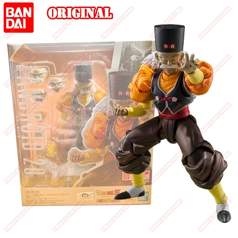 BANDAI Original S.H.Figuarts Dragon Ball Animation Comic Peripheral Toy Android 20 Dr.Gero Movable Model Figure Collection