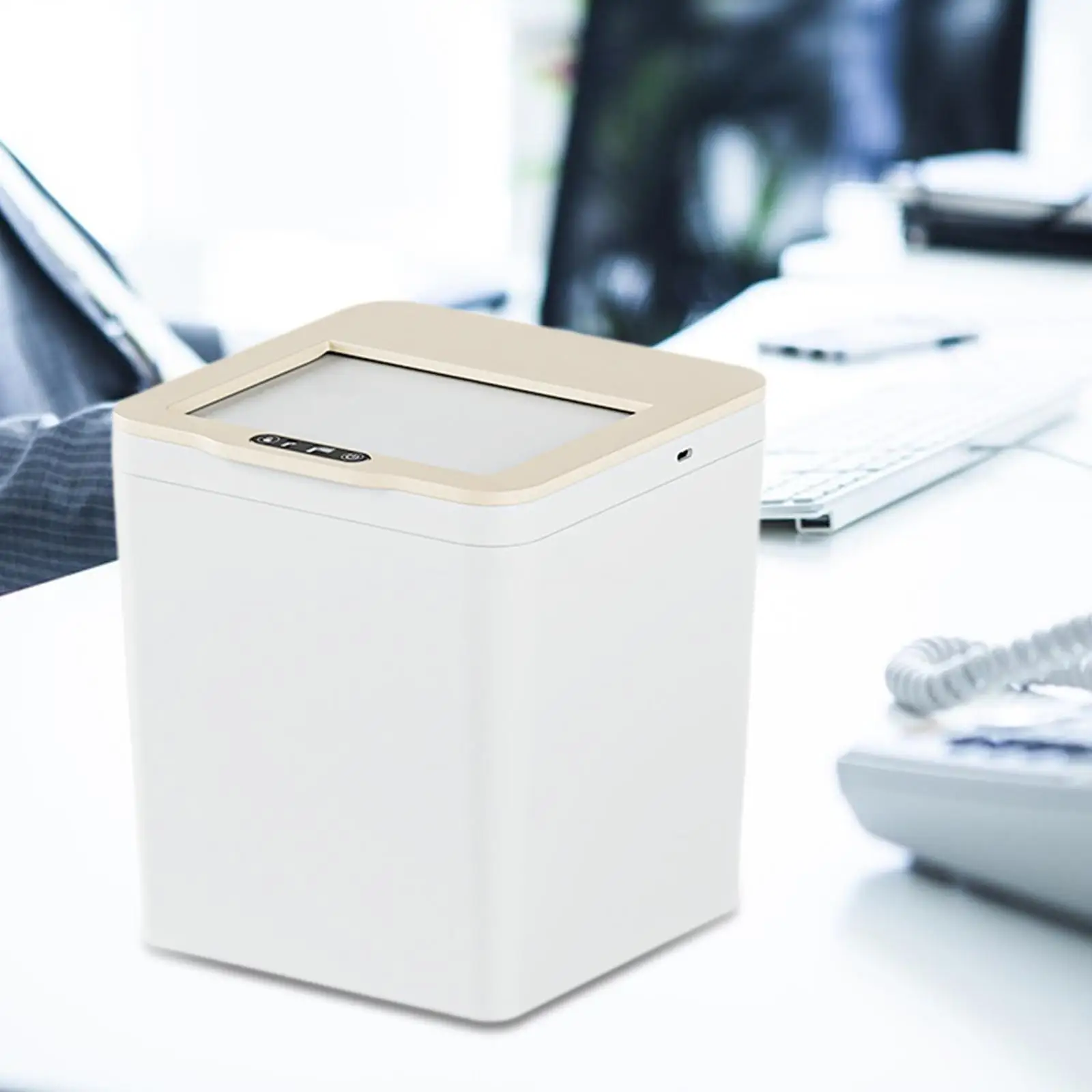 

Plastic Motion Sensor Trash Bin Non Contact Automatic Garbage Box for Bedroom Kitchen Bathroom Desktop