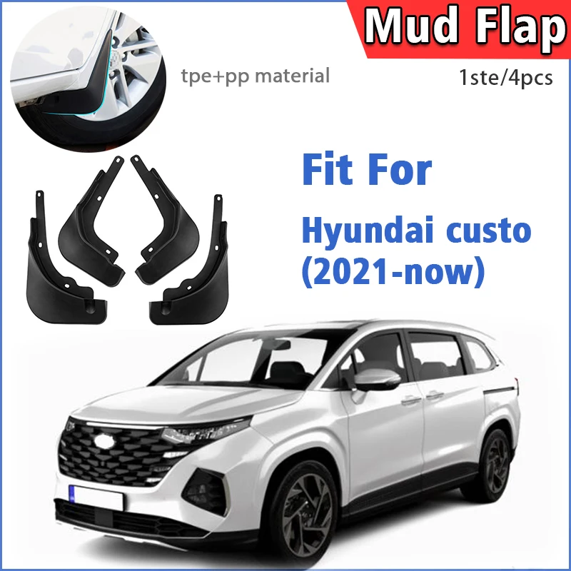 

2021 2022 2023 2024 2025 FOR Hyundai custo Mud Flap Guards Splash Mudguard Fender Mudflaps Car Accessories Front Rear 4pcs