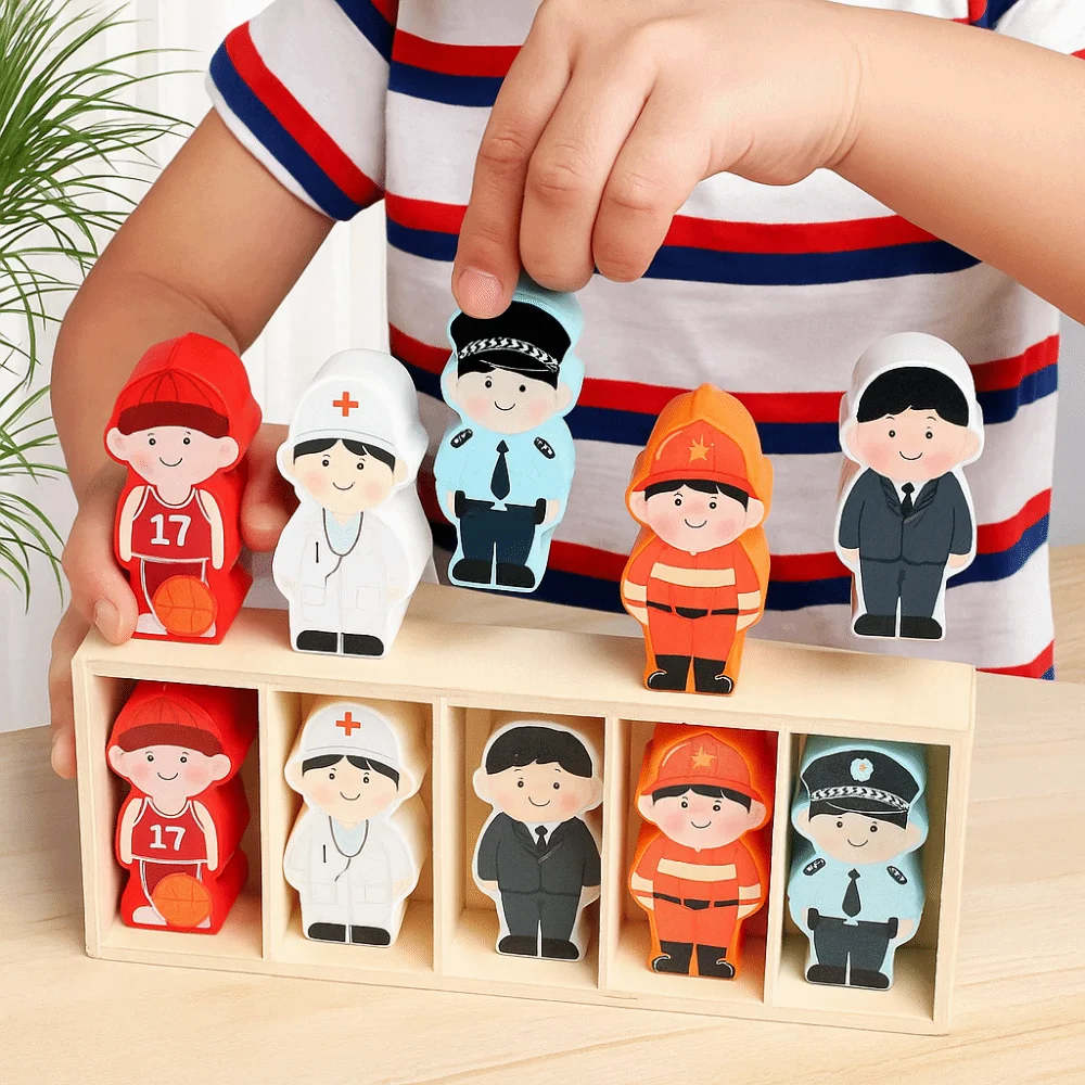 

Montessori Character Puzzle Game Matching Game 3D Memory Logical Thinking Training Intellectual Type Early Educational