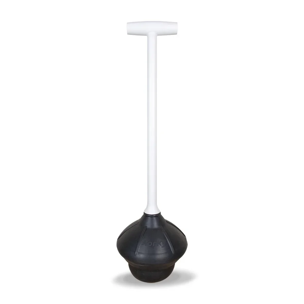 

Toilet Plunger All Bowl Shapes Efficient Clog Removal Flexible Rubber Non-Marking T-Handle Comfortable Grip Durable 92-4RM