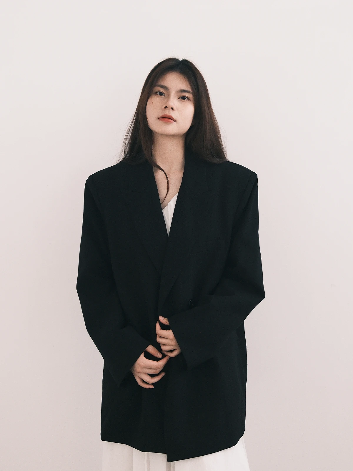 

Осенний шерстяной костюм MistFern: пиджак средней длины с воротником, повседневный, из полиэстера, с длинными рукавами, на одной пуговице