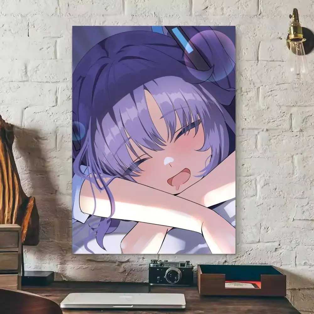 Hayase Yuuka Blue Archive   Poster Waterproof HD Art Wall Decal Self-Adhesive Print