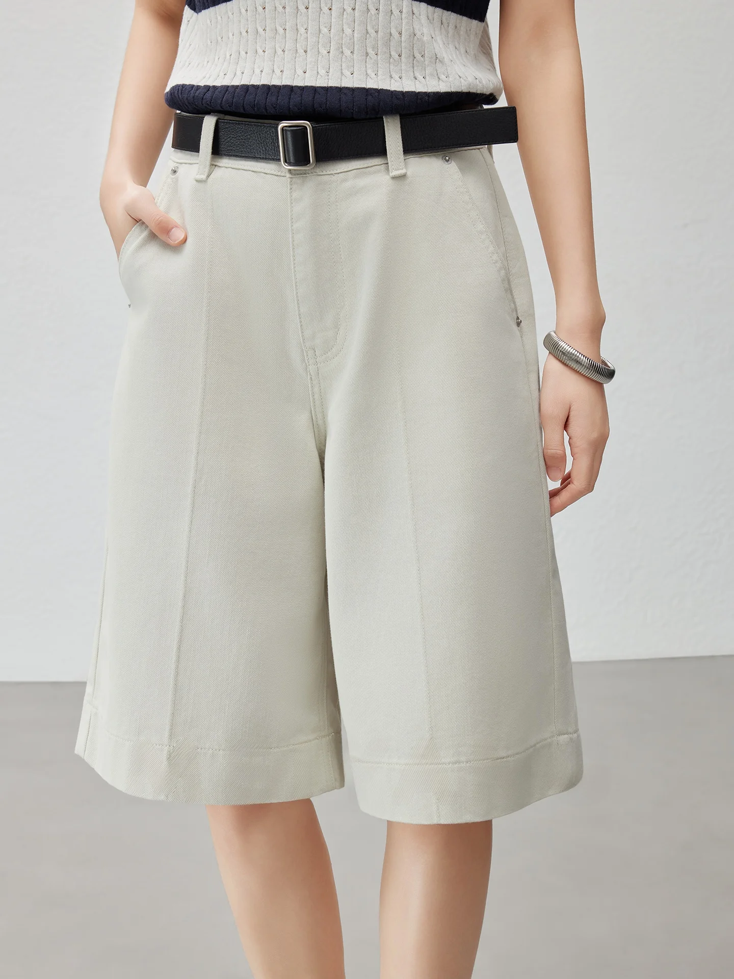 

Meiyang белые брендовые джинсовые брюки средней длины, шелковые джинсовые хлопковые повседневные свободные летние женские джинсы с высокой талией и пятью точками