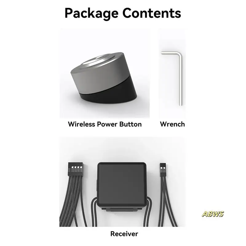 Durable Wireless Power Button For PC, Stainless Steel Desktop Switch For Gamers And Office Environments