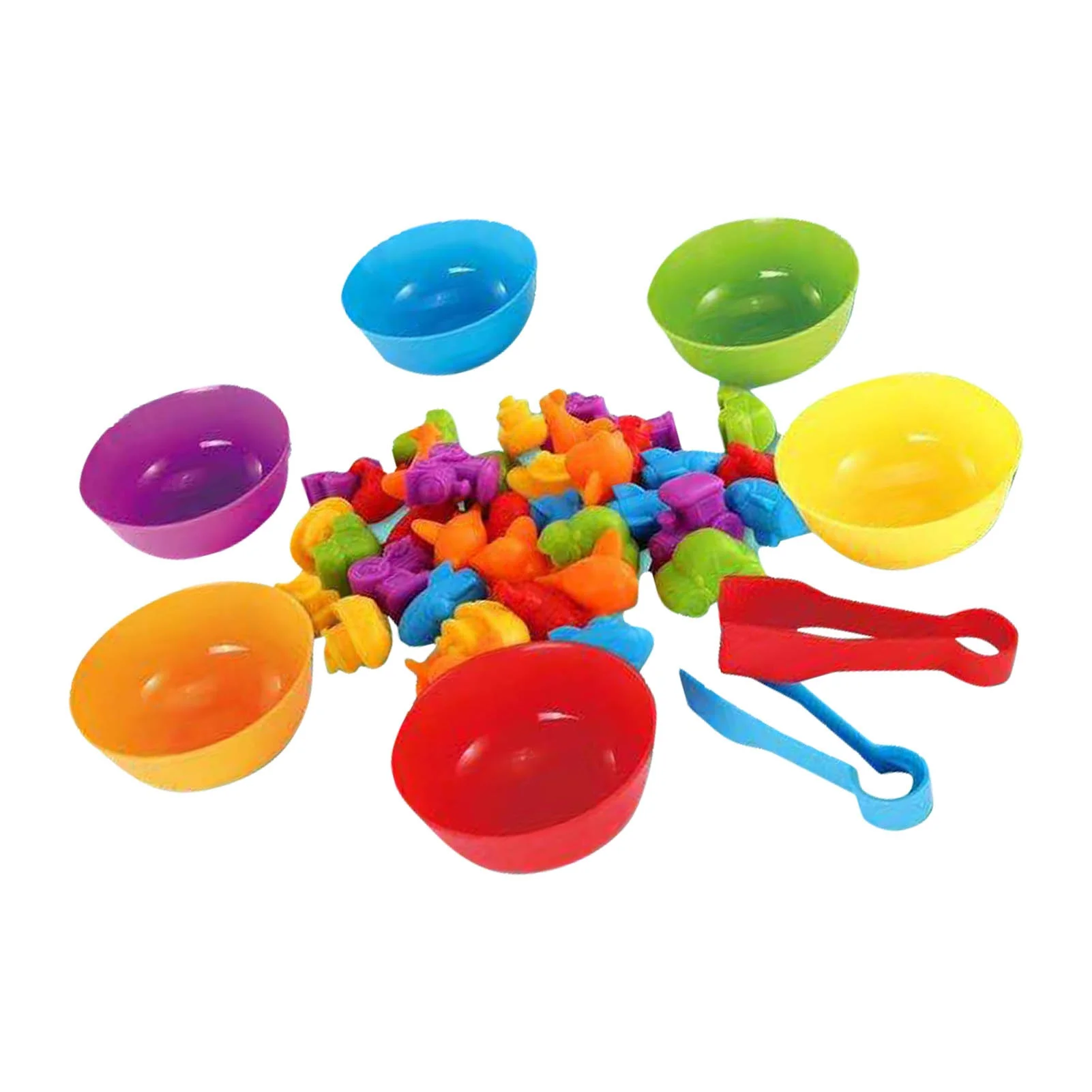 Children Counting Toy Toxic Free Educational Matching Game Kids Color Sorting Toy for Girls Boys Preschool Learning Cognition