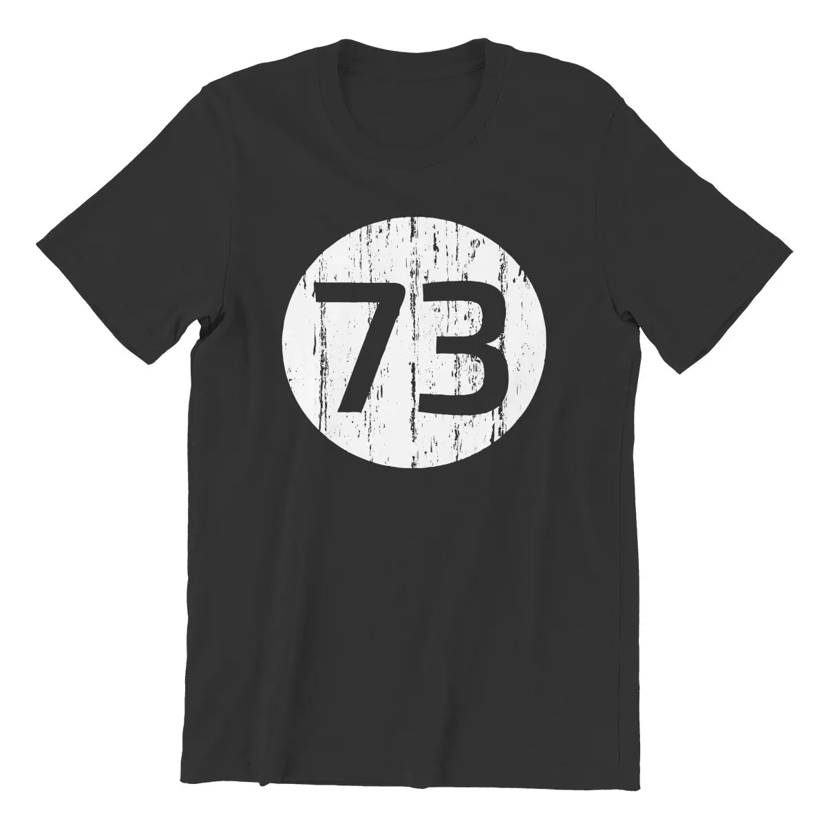 

Vintage 73 - the best number Retro movie Big Bang Theory Sheldon printed T-Shirt Pure Cotton graphic shirts men clothing