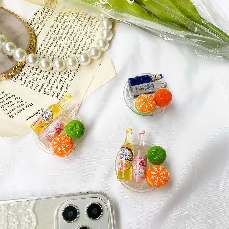 Getränketropfer mit Biergeschmack, selbstklebender Luftkissenhalter für Mobiltelefone, Aufbewahrungsring-Schnalle, für faule Personen, die Drama beobachtet