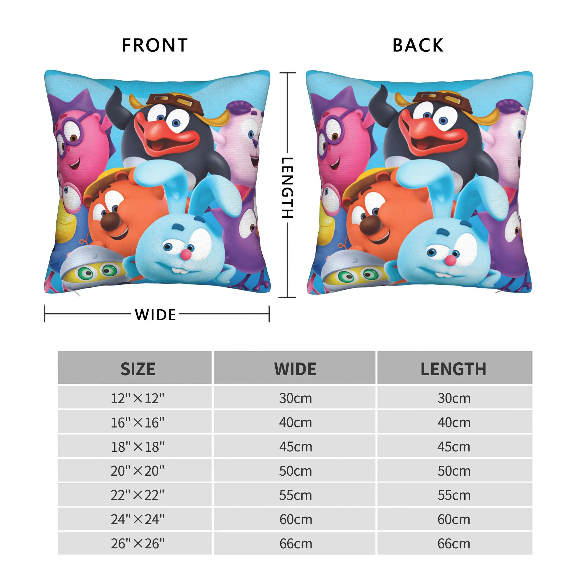 Kikoriki All Characters 3D Group Poster Pillow Case  Novelty Pillow Cover Design Pillowcases For Sofa Couch Bed Living Room