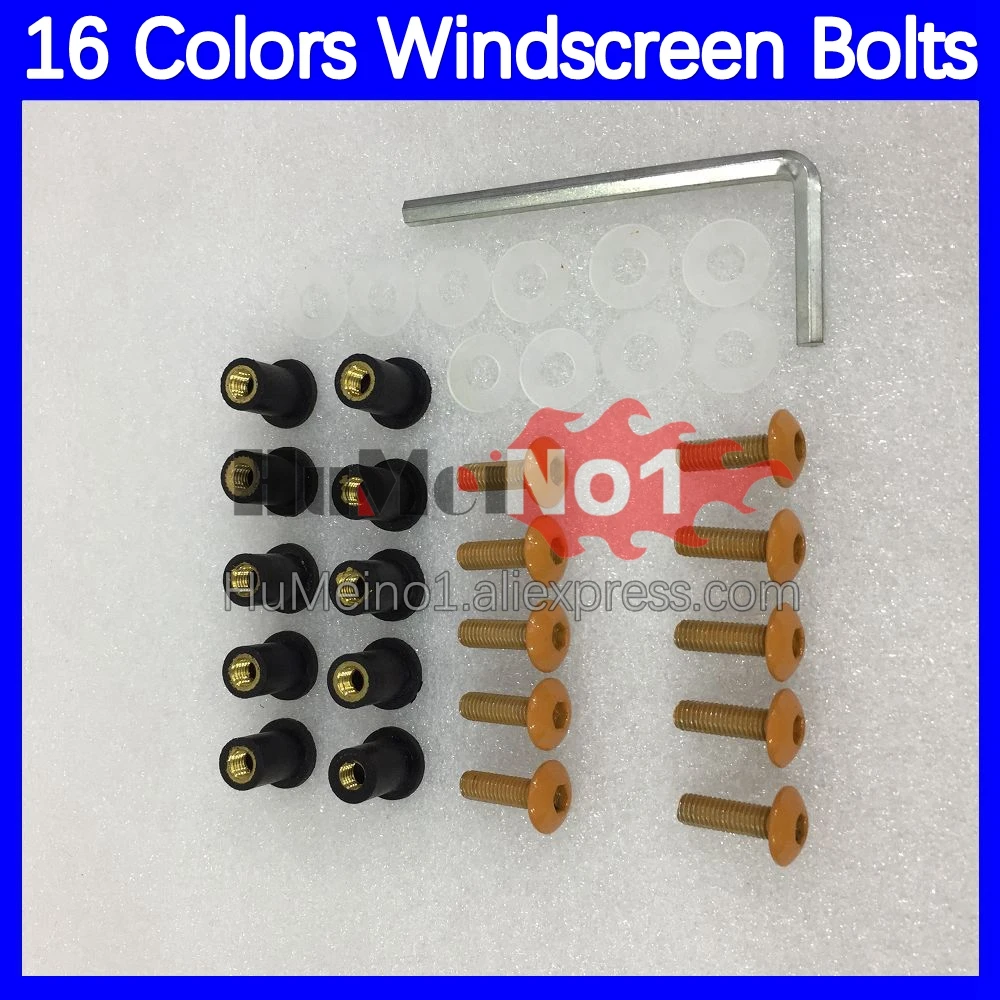 31pcs Motorcycle Windscreen Bolts For HONDA VFR800 Interceptor VFR 800 VFR800RR 98 99 01 1998 1999 2001 Windshield Screws Nuts