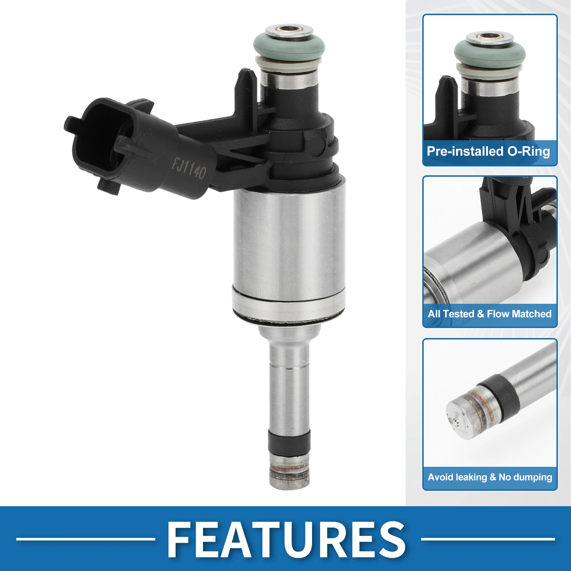 

UXCELL Fuel Injector No.BB5Z9F593A for Ford Edge Limited 2012-2014 2.0L Black 1 Pc