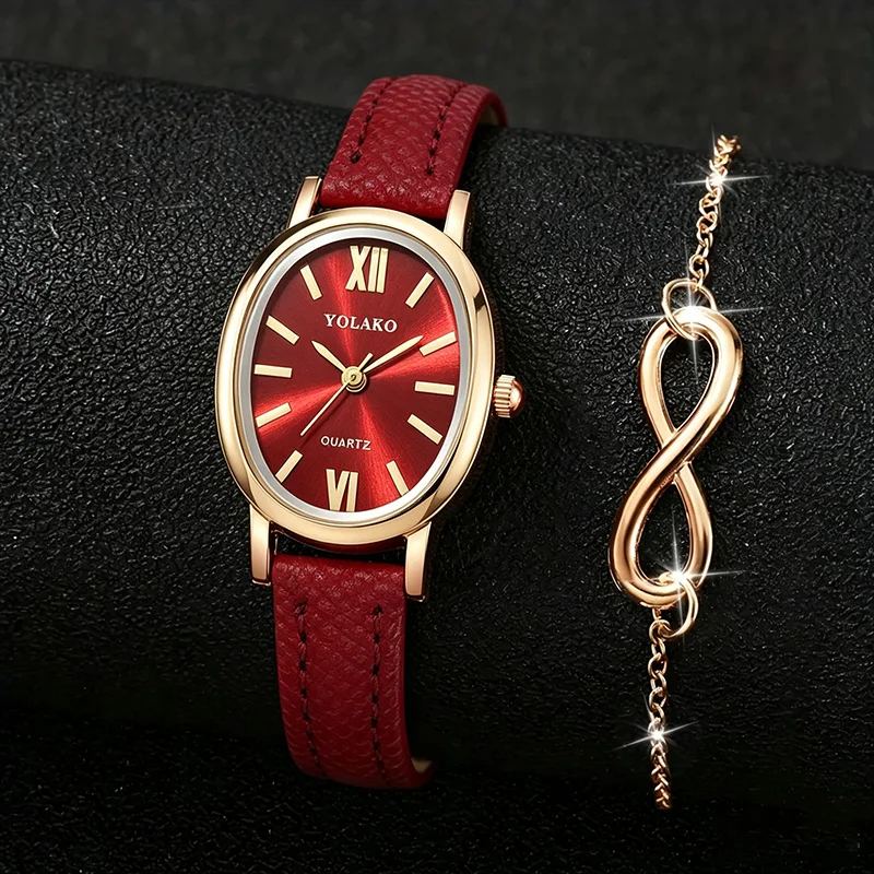 2Pcs Elegant Watch Set, A Gift For Girlfriends And Friends On Valentine's Day, Ramadan, Birthdays, And Various Occasions.