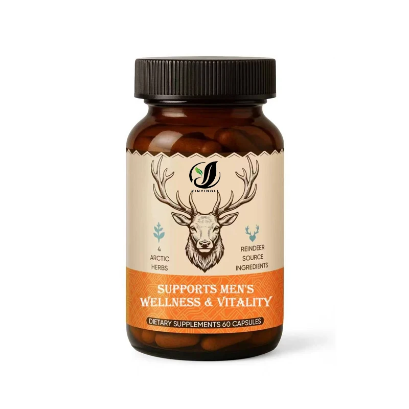 Men's Vitality Supplement - Arctic Herbal and Reindeer Organ Supplement, Daily Energy Support -60 Capsules