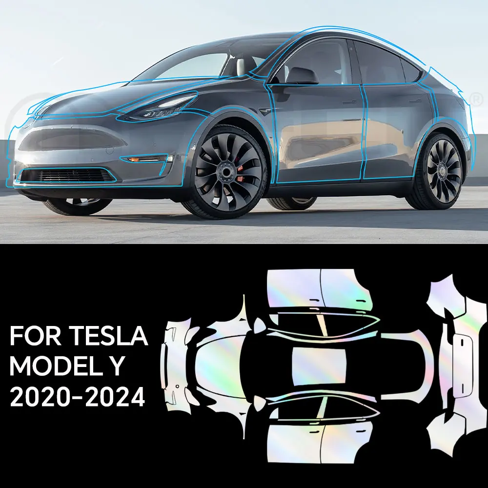 

Custom Front Bumper For Tesla Model Y 2020-2023 TPU 8.5mil Car Paint Protection Film Pre-cut Scratch Transparent Car Accessories