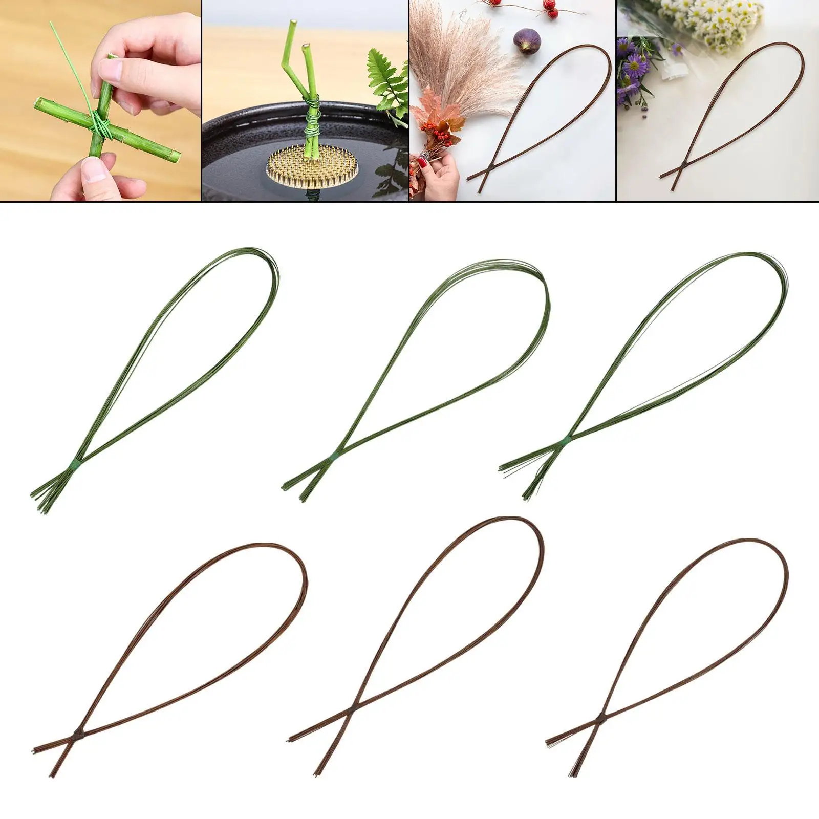 Fio floral florista fio de ferro comprimento 39,37 polegadas, fácil de dobrar, para envoltório de haste de buquê, kit de arranjo floral profissional resistente