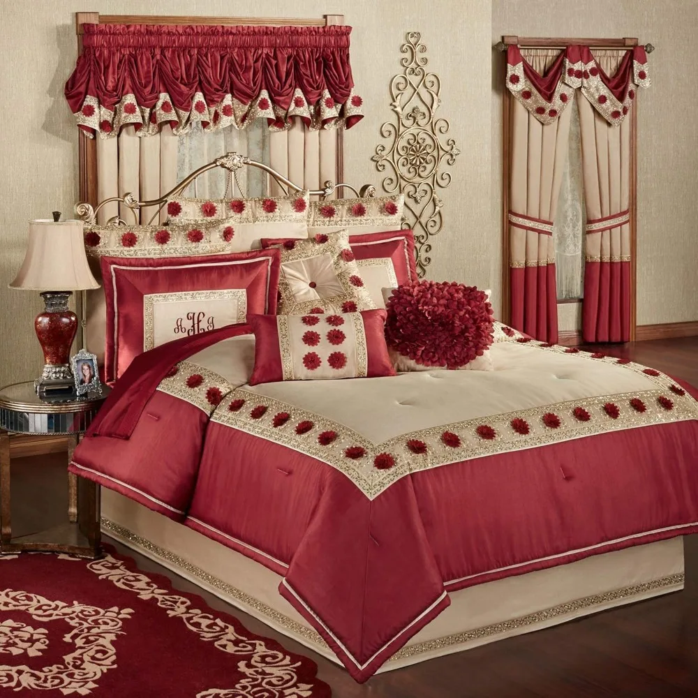 Prestige Comforter Set Dark Red